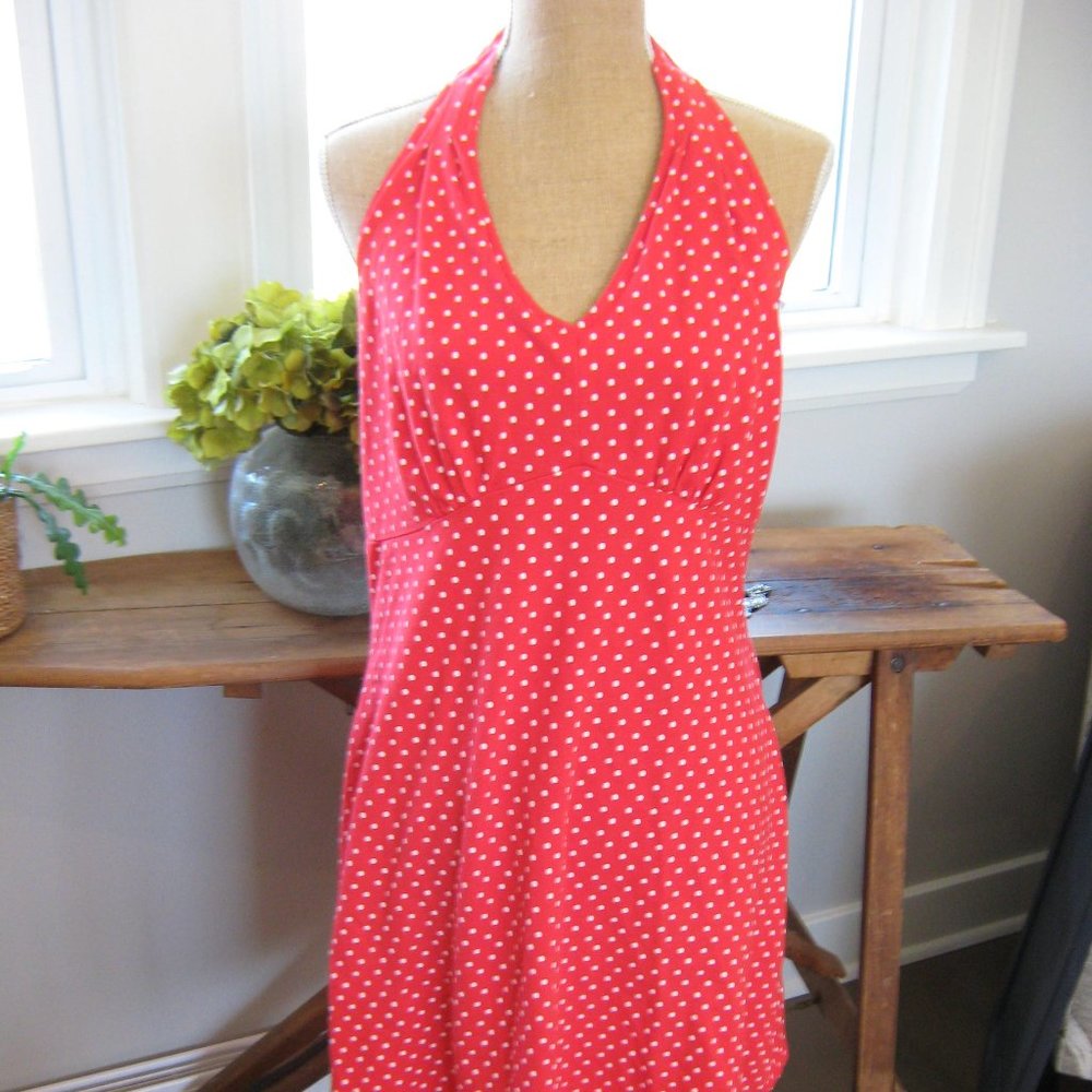 Talbots Polka Dot Halter Dress
